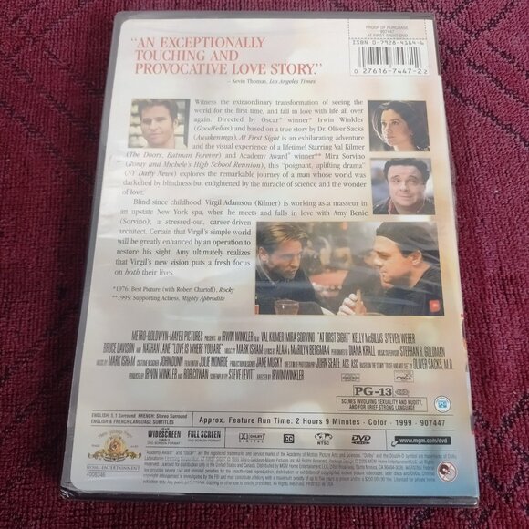 At First Sight - 1999 Release - Drama - Rated PG/13 - DVD - NWT Sealed - Picture 2 of 2